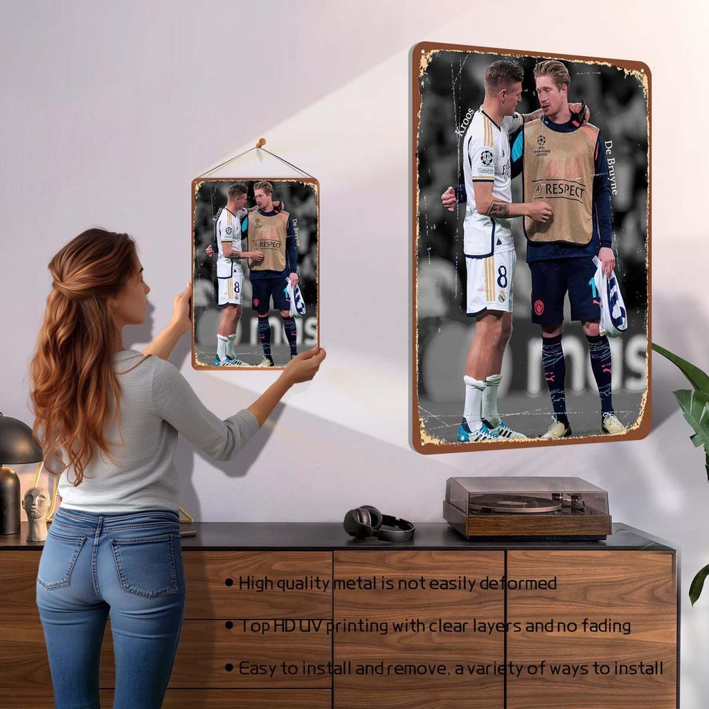 Плакаты Тони Крооса Футболист Знак Декор Игровой Комнаты На Заказ Металлические Жестяные Таблички для Украшения Стен Комнаты Декор Ванной Комнаты