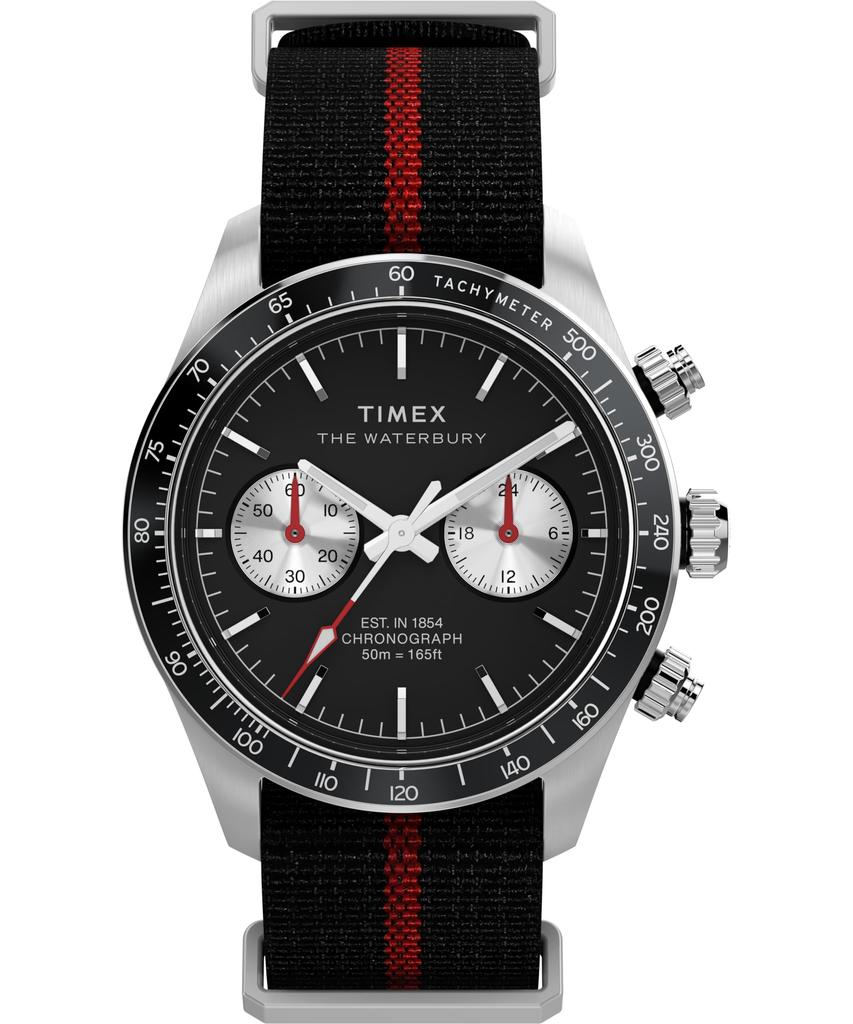 TIMEX Часы Waterbury Heritage Кварцевые 5 АТМ Водонепроницаемые Минеральное Стекло Черный Циферблат TW2Y38900 Мужские