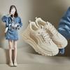 2024 Новые женские кроссовки на платформе из вулканизированной стали, модные повседневные женские дышащие спортивные кроссовки для ходьбы и бега, массивные туфли для папы
