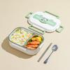 Large Capacity Bento Box with and Integrated 304 Stainless Food Meal Microwave Perfect for Office Club Picnics Dinnerware, Chopsticks, Spoon,