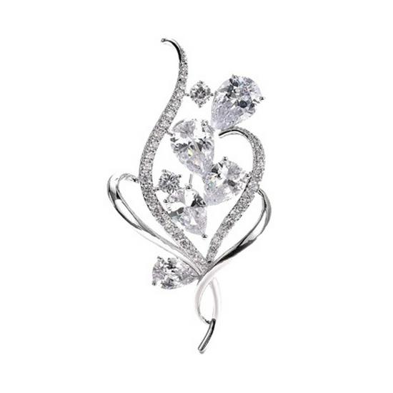 Элегантная блестящая брошь-тюльпан - Классическая бутоньерка для пальто и костюмов