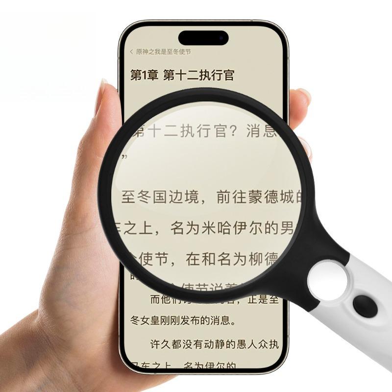 Portable 3LED Dual Lens Glass Magnifying Glass