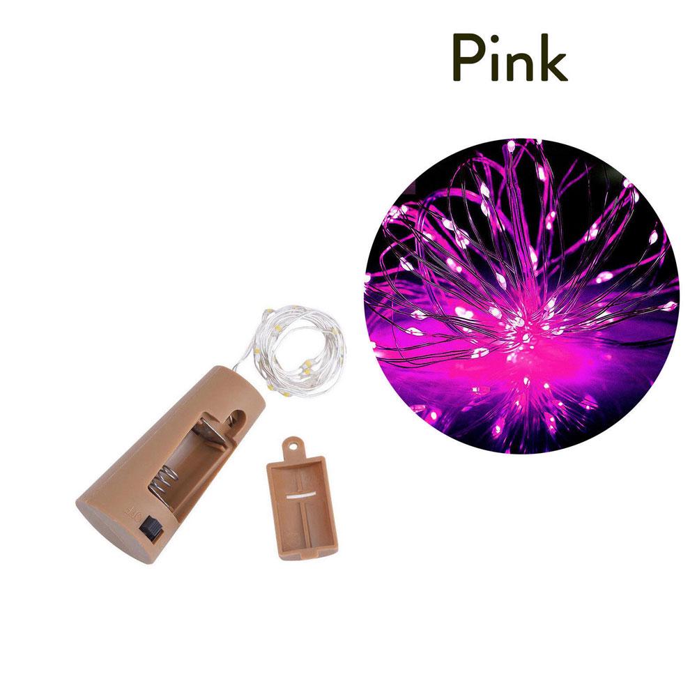 1М Светодиодная гирлянда на бутылку вина для вечеринки, медная, сказочная, пробка, ночник-пробка, на батарейках, стеклянное украшение