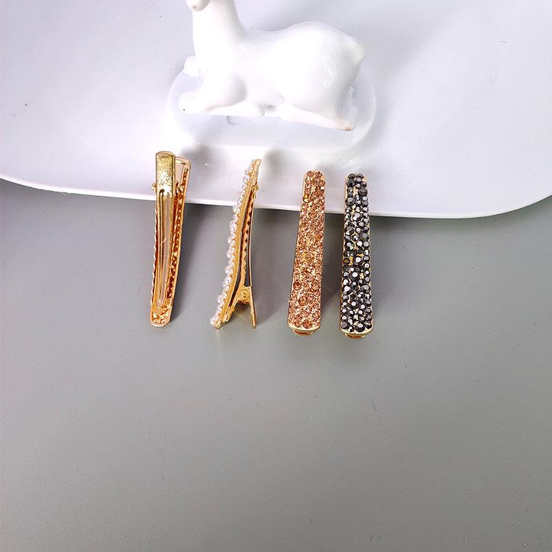Korean-Style Rhinestone Hair Clip: Fashionable, Versatile, Full Diamond Duckbill with Teeth.