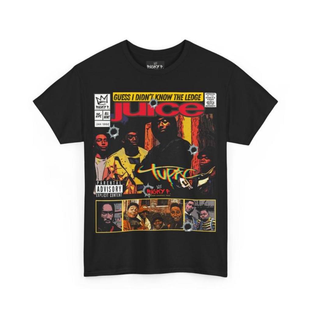 Фильм «Сок» 1992 года Омар Эппс 2Pac Комикс-арт Рики Пи Хлопковая футболка