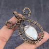 Moonstone Handmade Copper Wire Wrap Jewelry Pendant 2.68" T0e86