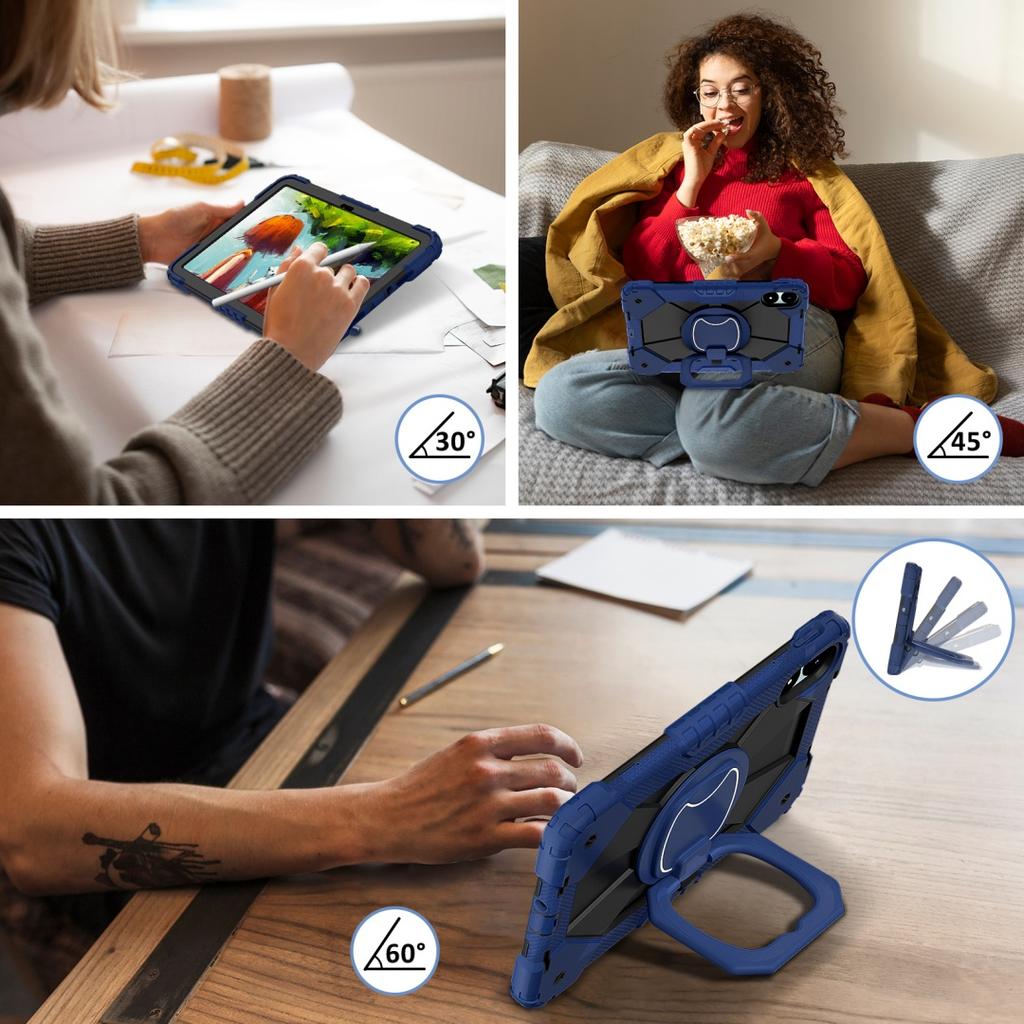 For Xiaomi Poco Pad.360° Rotating Grip Heavy Duty Protection Stand TPU+PC 3in1 Anti-knock Shockproof Tablets PC Case