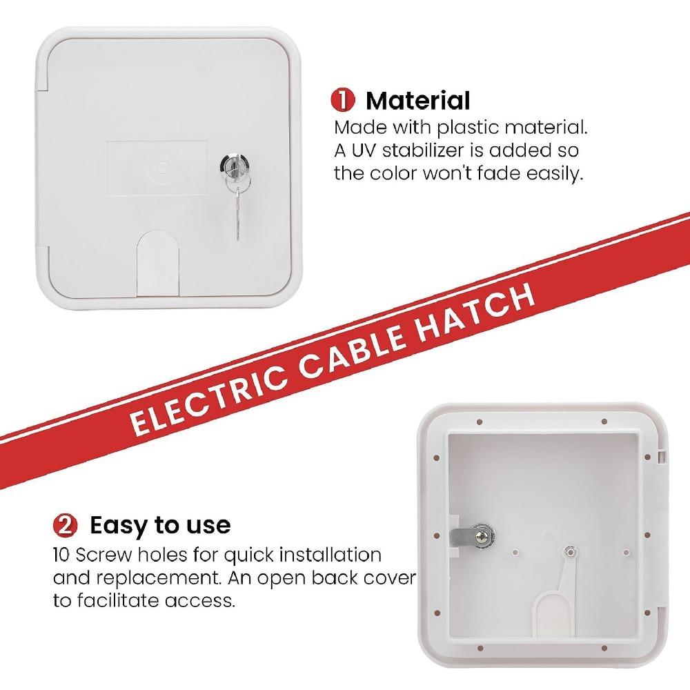 С 2 ключами люк для кабеля автодома 215*205 мм крышка люка для шнура питания автодома управление кабелями