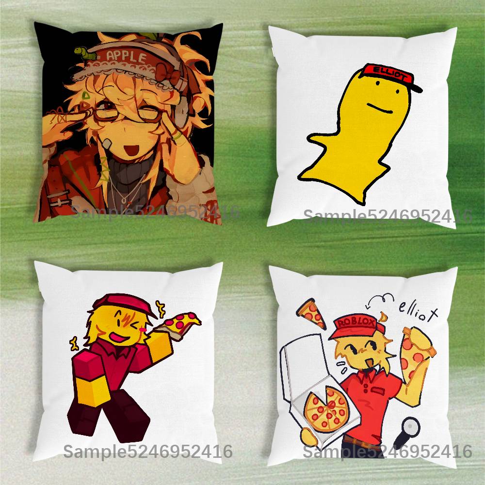EElliot Anime Cute Cushion Cover Pillow Cover Decor Pillowcase Printed Cushion Case For Couch