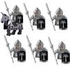 MOC Medieval Military Building Blocks Elven Warrior Orc Rohan Gondor Knight Character Set Animal Army Weapon Bow Crossbow Toy