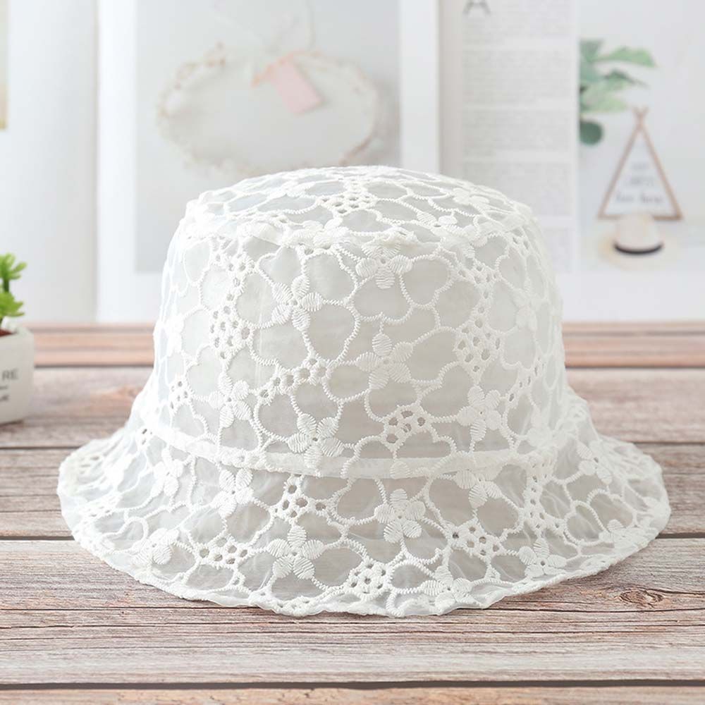 Pure Color Caps Sun Protection Summer Hat Mesh Basin Lace Bucket Hat Sun Cap Female Hats Sun Hat