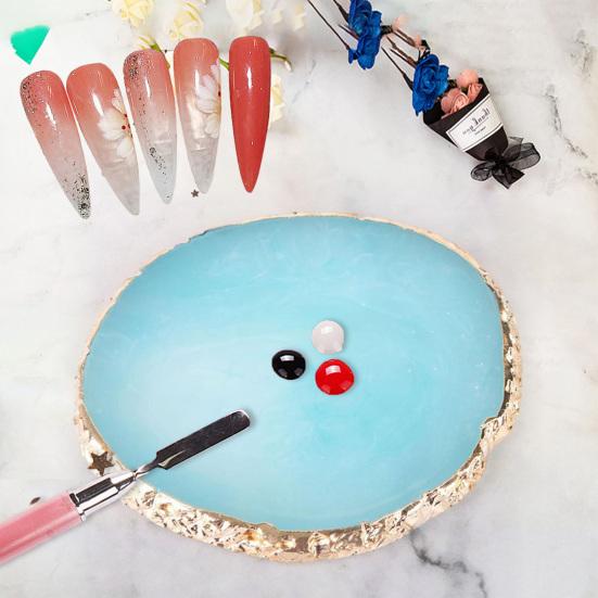 Yousheng Resin Nail Art Palette Safe Stylish Eco-friendly Portable Nail Mixing Tray for Easy Gel Color Display