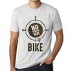 Мужская винтажная футболка Футболка с рисунком No Wrong Way Bike Vintage White