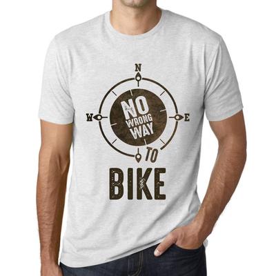 Мужская винтажная футболка Футболка с рисунком No Wrong Way Bike Vintage White