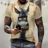 Funny 3D Donkey Print T Shirt For Men Street Trend Hip Hop Clothing Casual O-neck Short Sleeve T-Shirt Fashion Loose Summer Tops