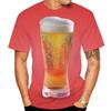 Street Pop Beer Series Printed T-shirt For Men Personalized Fun Casual Round Neck Harajuku Unisex Short Sleeve Top