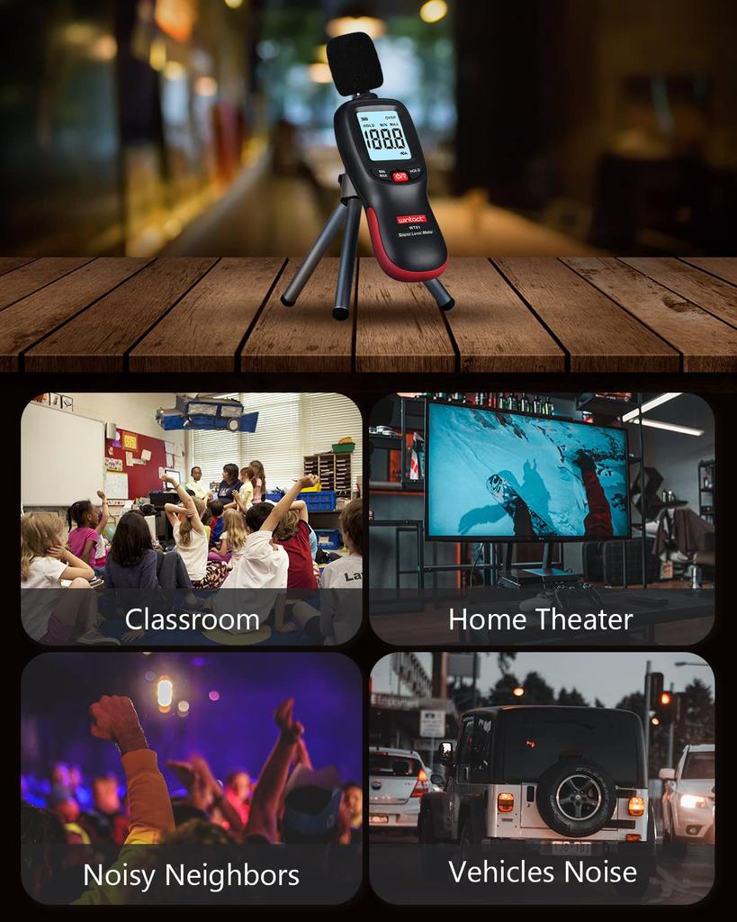 Simple Digital Sound Level Meter for Home Handheld Sound Level Meter with Maximum Value Hold Measuring Range Large LCD Screen with Auto Power Off Use,