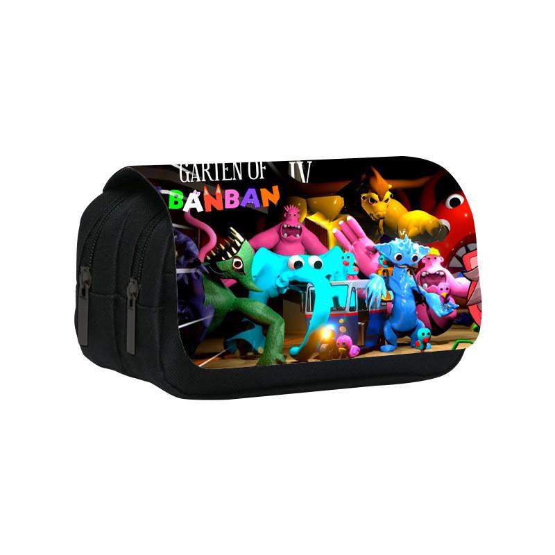 Garten Of Banban3 Double Layer Pencil Case With Nylon Material For Students And Kids