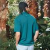 CHALLENGER Pq Knit Sleeve Pocket Men'S Collared Short Sleeve T-Shirt Dark Green