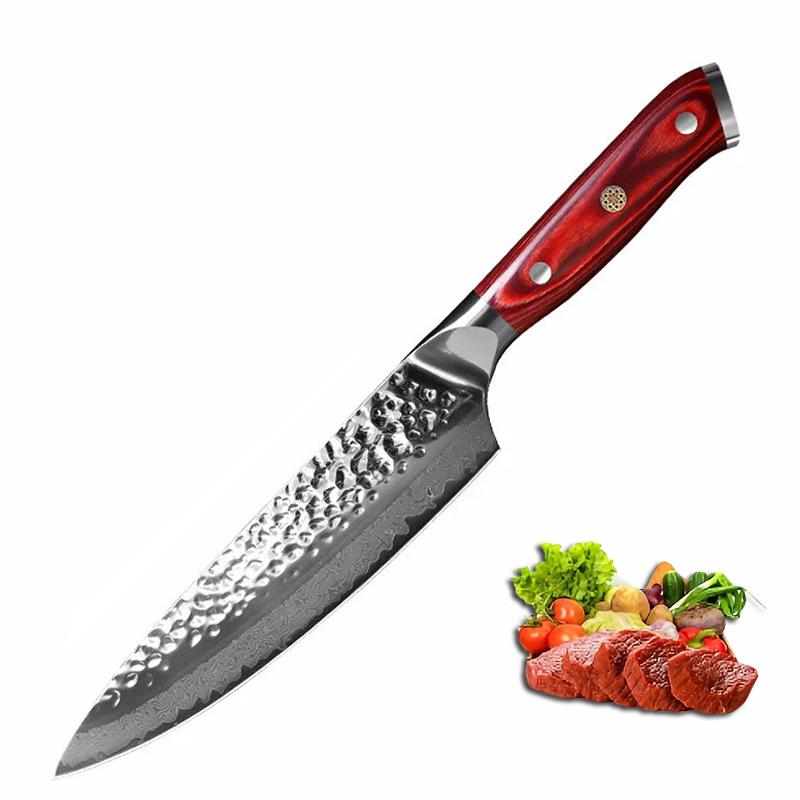 67-слойный дамасский шеф-нож, японский нож для суши, кухонный топорик, нож для нарезки мяса и рыбы, кухонный нож