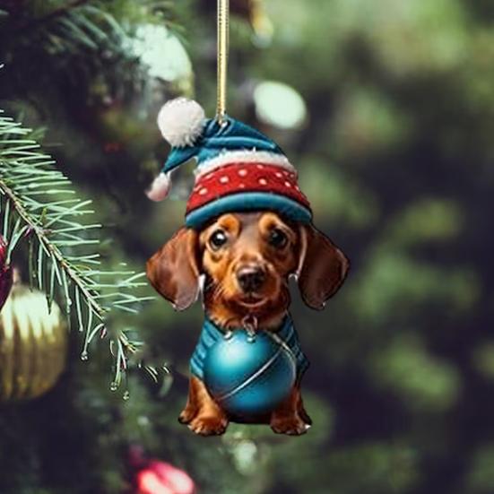 2024 Pet Адвент Календарь 2D Плоский Акрил Кошка Собака Подвески Рождественская Елка Подвесное Украшение Рождество Календарь обратного отсчета для Домашнего Декора