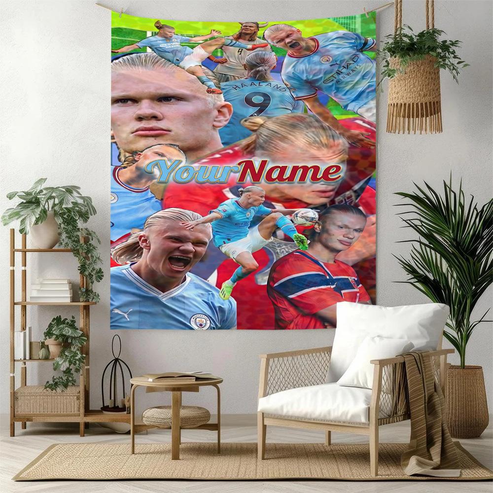 Haaland Custom Your Name Wall Decor Tapestry Art For Pet Memorial Birthdaywedding Party Backdrop Family Gift