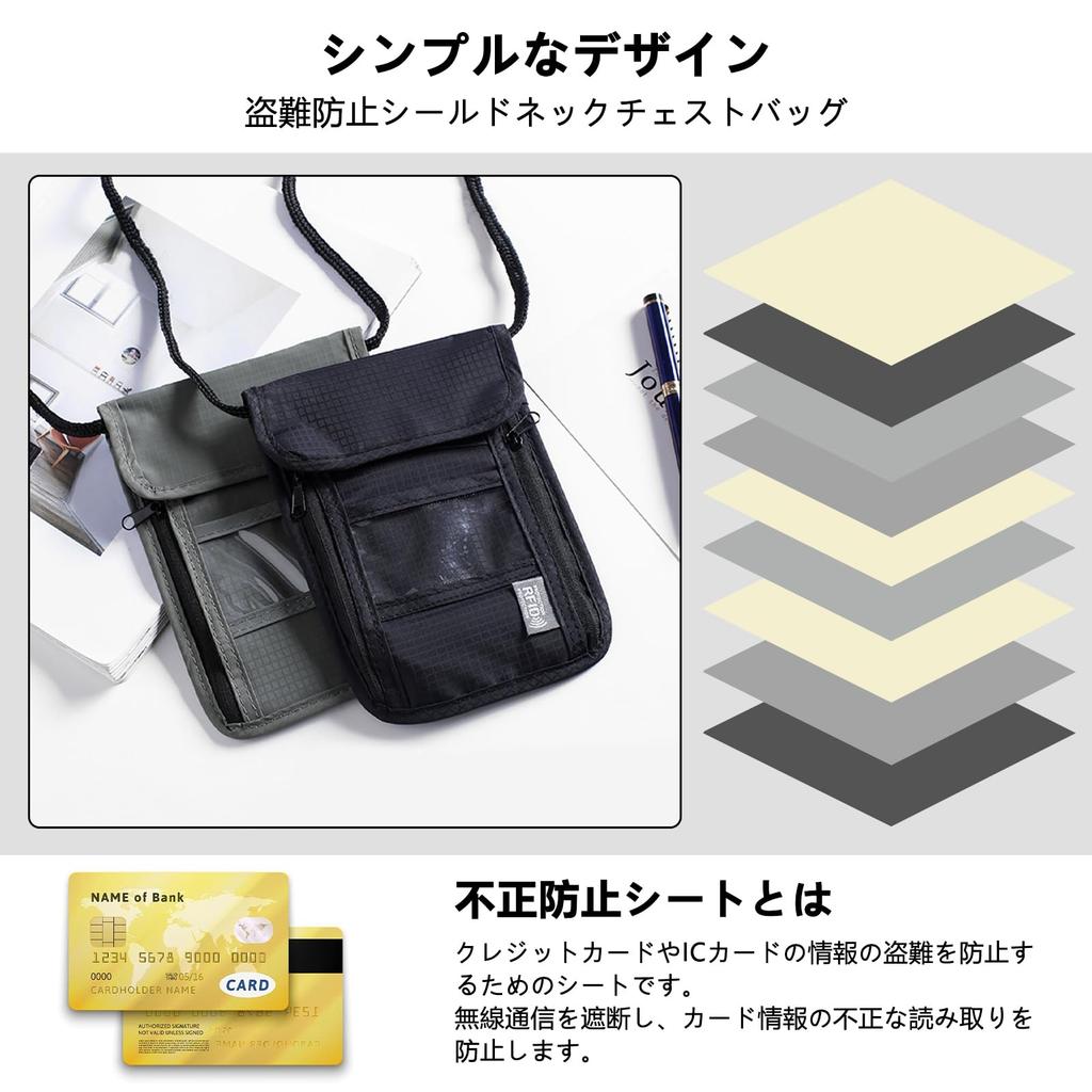 Pokmil Passport Hangs Around the Skimming Ultra Pass Security Passport Electromagnetic Wave Passport Security Overseas Measures Case, Neck,