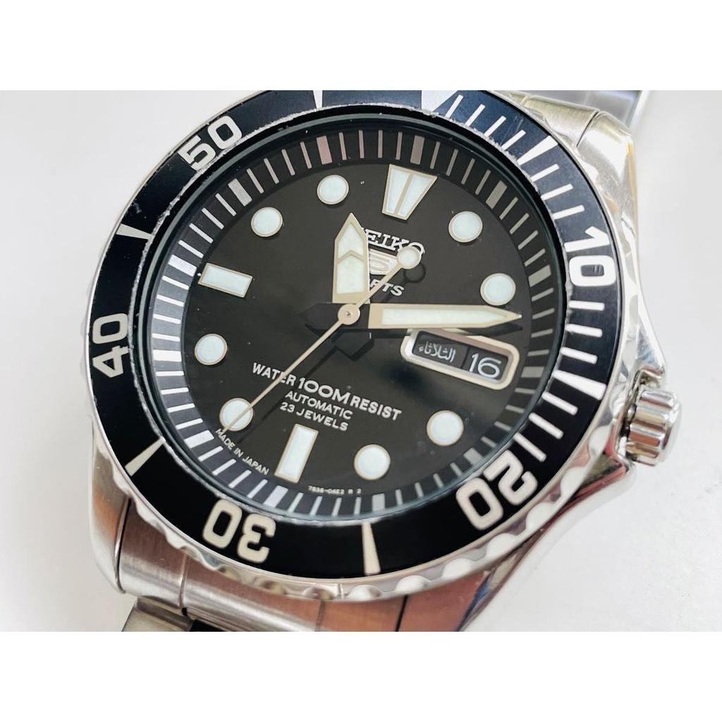 Б/У Редкие, Рабочие, Красивое состояние, SEIKO, Международная модель, 5 Sports, Прозрачная задняя крышка, 7S36-03C0, 23 камня, Мужские, Автоматические, Сделано в