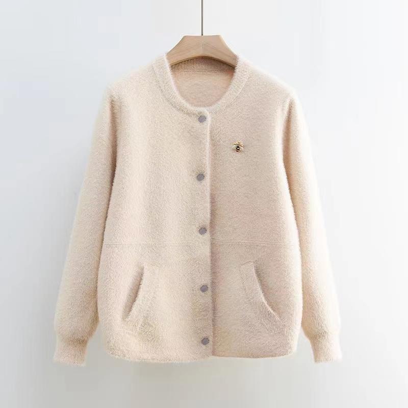 Осенне-зимний свитер из норки, пальто, новинка 2022, женский свободный бархатный кардиган с длинными рукавами, женский цветной пиджак, топ женский