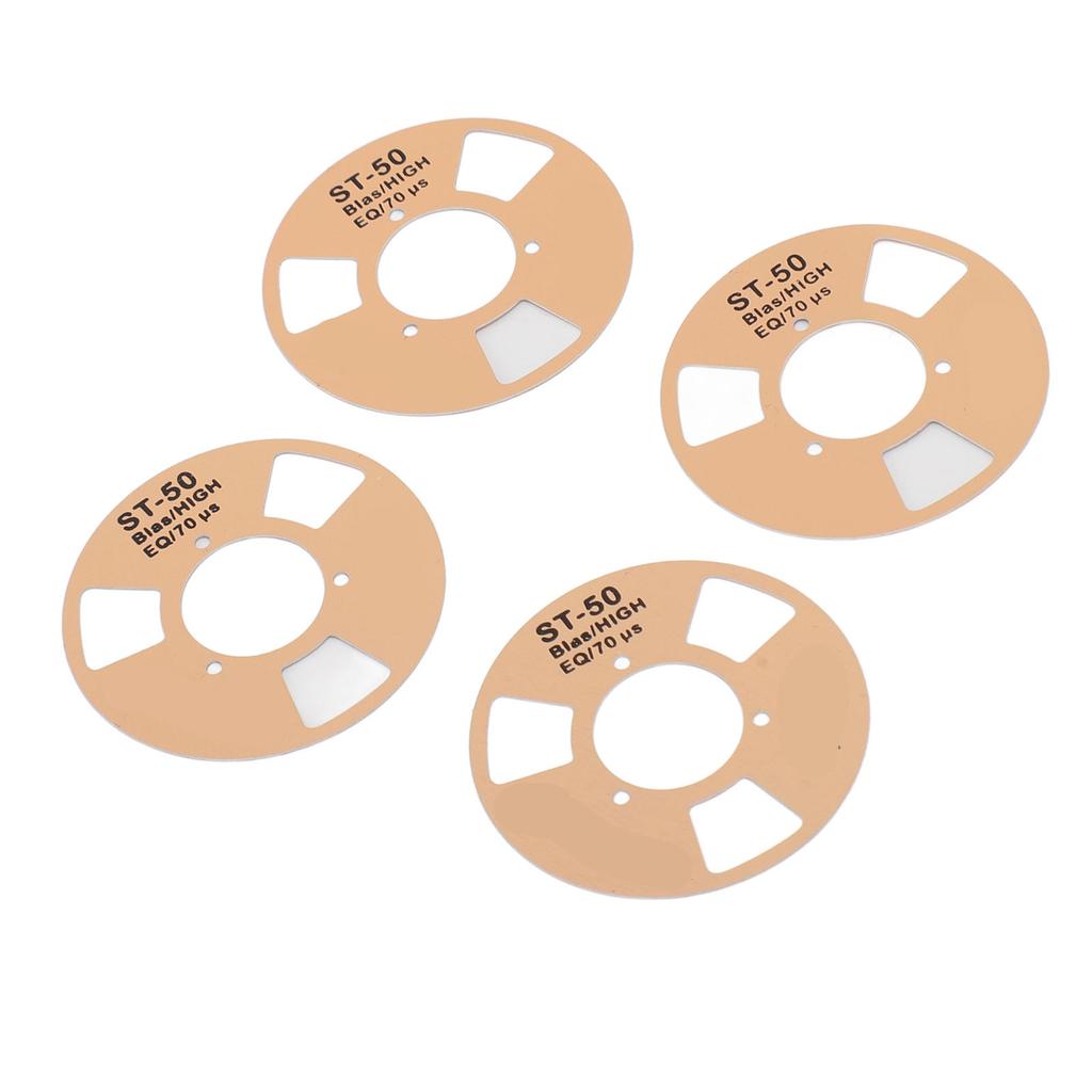 Reel to Reel Cassette Retro Blank Metal Reel Cassette Tape with 4 Reels 2 Wheel for Music Recording