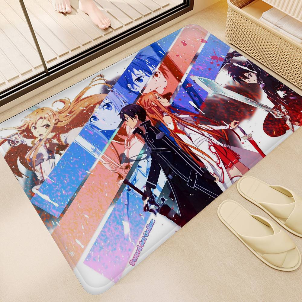 Adventure Anime Sword Art Online Bathroom Mat Kids Room Bedroom Decoration Balcony Anti-Slip Doormat Living Room Welcome Rug