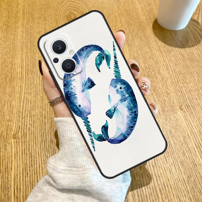 Милые цитаты про морского нарвала Чехол для OPPO Reno 12F 11F 13F 14F 8T 8 Lite 10 11 12 13 14 OPPO Find X8 X6 X5 X9 Pro Чехол