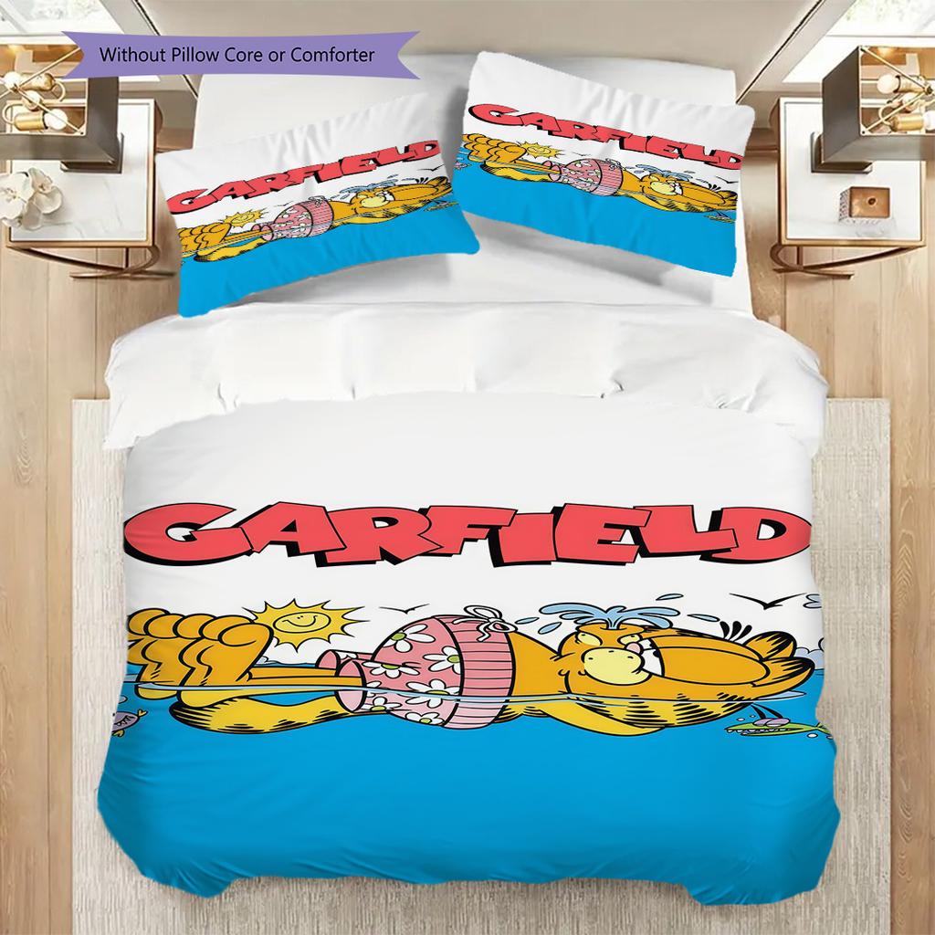 Garfield Comic Book Set Bedding 1 Duvet Cover 2 Pillowcase Without Core Bedding Set Christmas Birthday Gift Duvet Cover And Pillowcase Bedding
