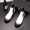 Модные мужские роскошные модные высокие ботинки челси из натуральной кожи, панк-сценическое платье, ковбойские ботинки на платформе, красивые длинные рыцарские ботинки для мужчин