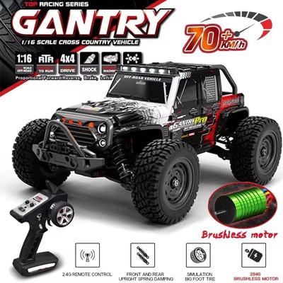 Новый 1:16 50 км/ч RC машинка 4x4 внедорожные гоночные автомобили для дрифта 4WD супер бесщеточный высокоскоростной радио водонепроницаемый грузовик с дистанционным управлением игрушка для детей светодиодный фонарь