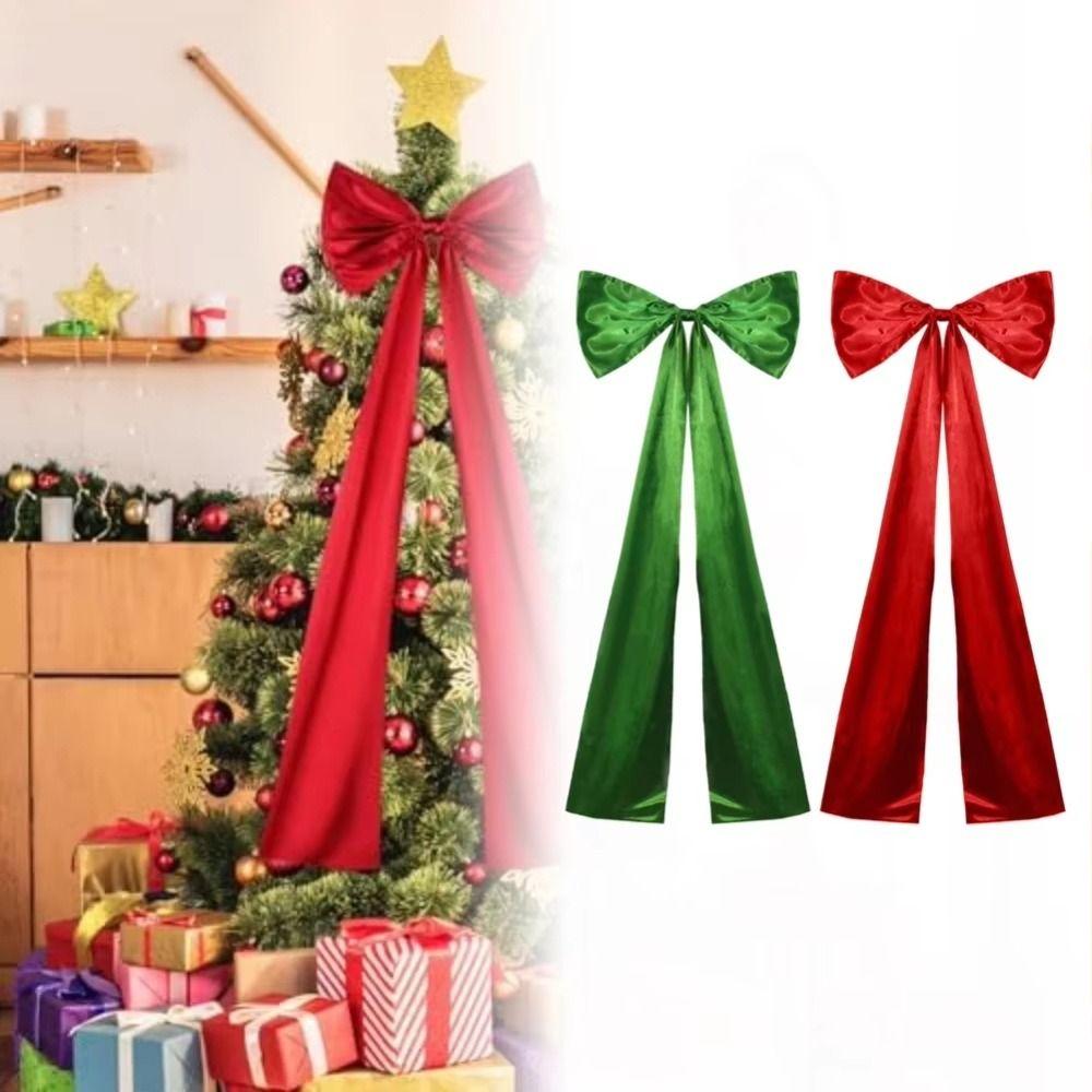 Extra-Large Holiday Decoration Bow Hanging Ornaments Christmas Tree Topper Wedding
