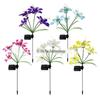 Outdoor Solar Lily Flower Garden Stake Light