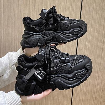 Папины кроссовки интернет-знаменитостей женские 2025 новые весенние туфли на платформе увеличение высоты на 5 см маленькие женские туфли легкая спортивная обувь