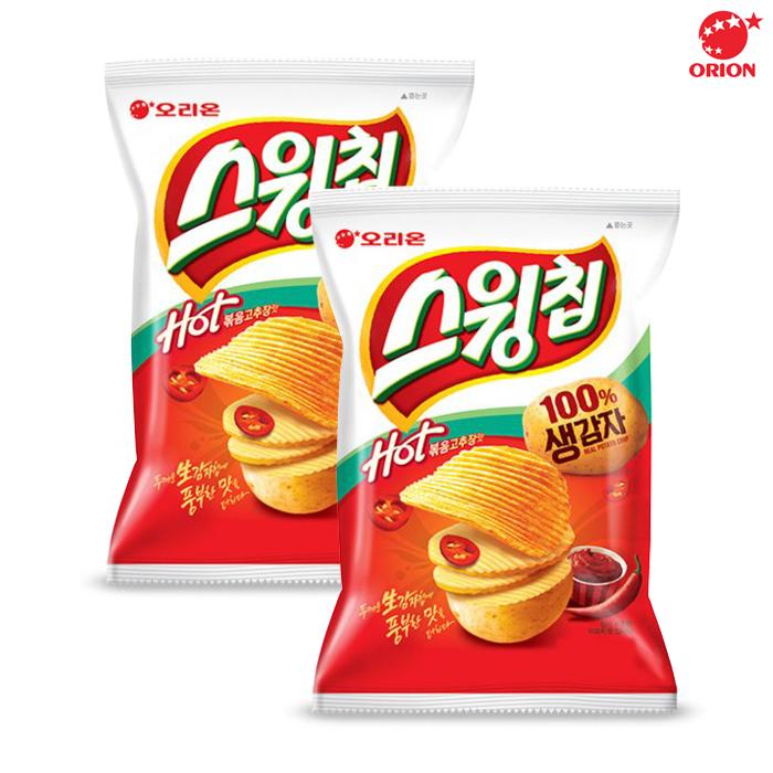 Orion Swing Chips со вкусом жареной пасты чили 124г (5 различных количеств)