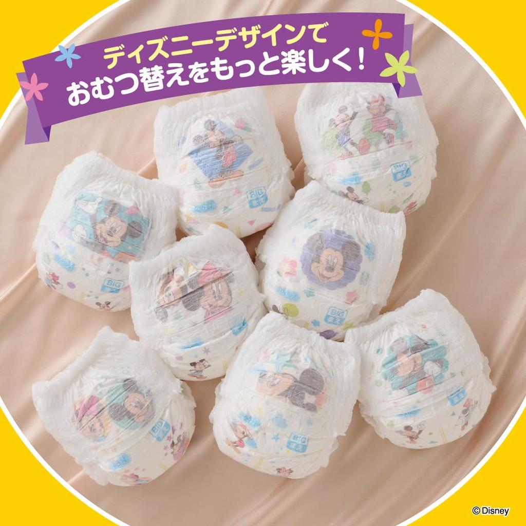 Впитывающие штаны BIG Goon 156 штук x унисекс [размер штанов] (Явно дышащий) (12~22 кг) (52 3) [Корпус продан]<Disney Design>