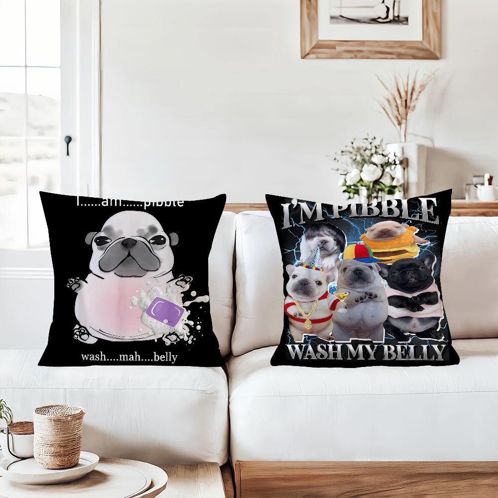 Fashion Print Pibble Wash My Belly Pillow Case Office Cushions Suitable For Sofa Car Bedroom Decorative Cushion Cover