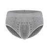 Men Briefs Elastic Mid-Waist Design Solid Color U-Convex Panties High Elasticity Comfortable Fit Underwear