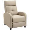 Recliner with Reclining Function, Extendable Footrest, Pocket Spring Core, up to 150 kg, Beige