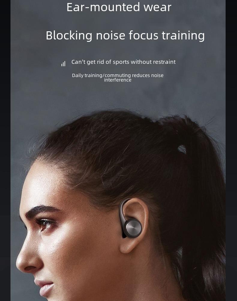 Беспроводная Bluetooth-гарнитура TWS In-Ear Wireless 5.0 с удобным креплением на ухе, цифровым дисплеем, защитой от пота и шумоподавлением