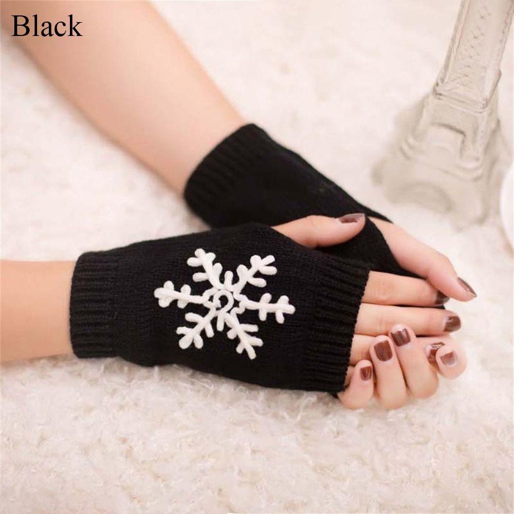 Keep Warm Knitted Gloves Thick Mittens Fashion Half Finger Gloves Autumn Winter