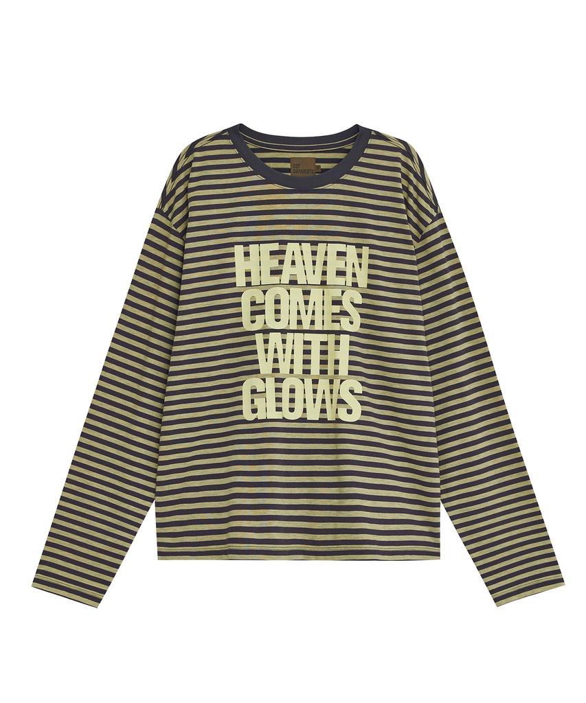 DEFGARMENTS Полосатая длинная футболка с надписью 'Heaven' [2 цвета]