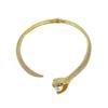 Accessories Punk Snake Collar Retro Exaggerated Snake Pattern Gold And Silver Collar Fashion Women