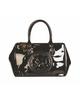 Handbag - Cristian Lacroix - Black - Patent Vinyl - Removable Shoulder Strap - 32x21x15 Cm