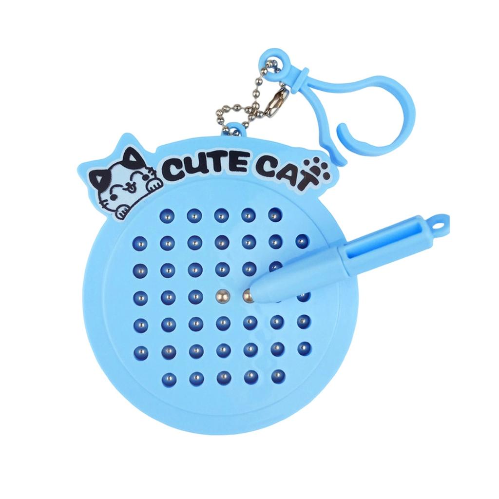 Брелок Магнитная доска для рисования для кошек Игрушка для досуга Подвеска для сумки Забавный брелок Подвеска в виде мультяшного кота Ювелирные изделия Модные аксессуары Креативный подарок