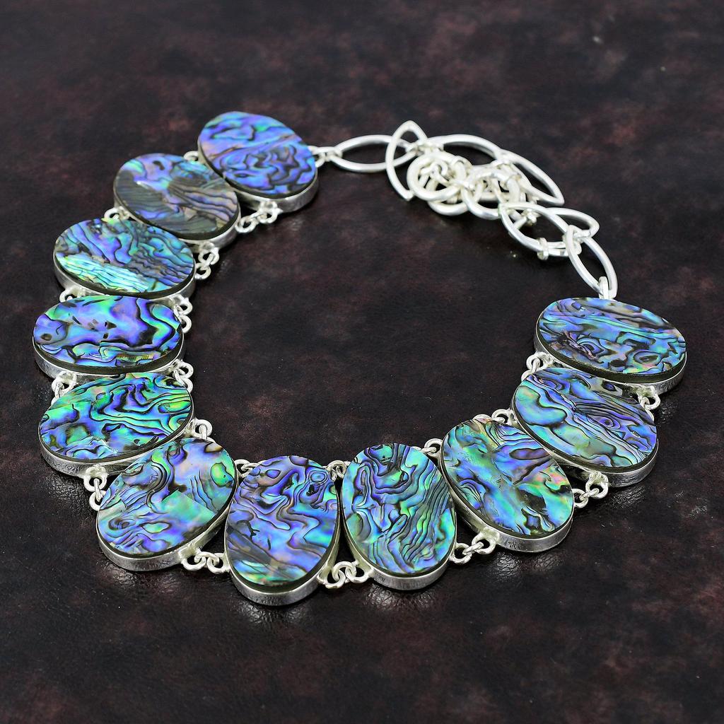 Ожерелье из ракушки морского ушка, новые ювелирные изделия, ожерелье из стерлингового серебра 925 пробы, регулируемая цепочка, ожерелье из настоящего драгоценного камня, ювелирное изделие ручной работы, подарок для жены